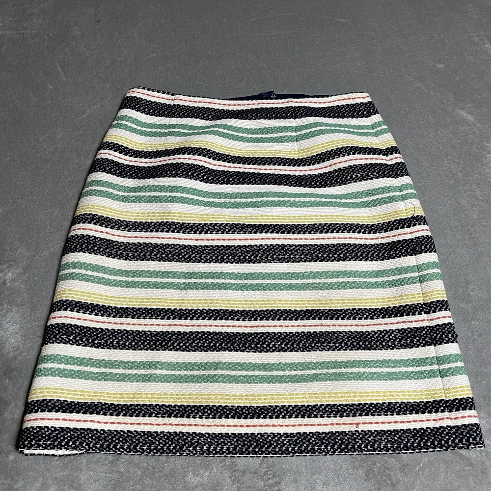 Brooks Brothers Skirt Womens 10 Striped Costal Career Textured Beach Preppy